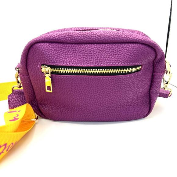 Mardi Gras Hail Thoth Krew RARE Throw Faux Leather Crossbody Purse Purple Yellow - Picture 4 of 9